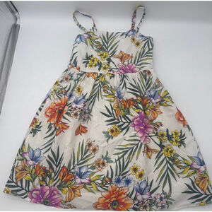 GAP Cream Multi-color Floral Casual sundress L